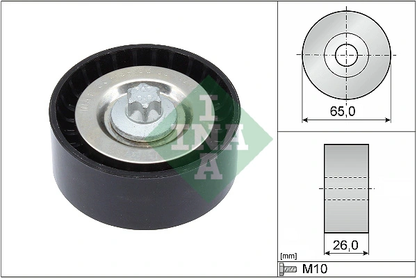 Deflection/Guide Pulley, V-ribbed belt